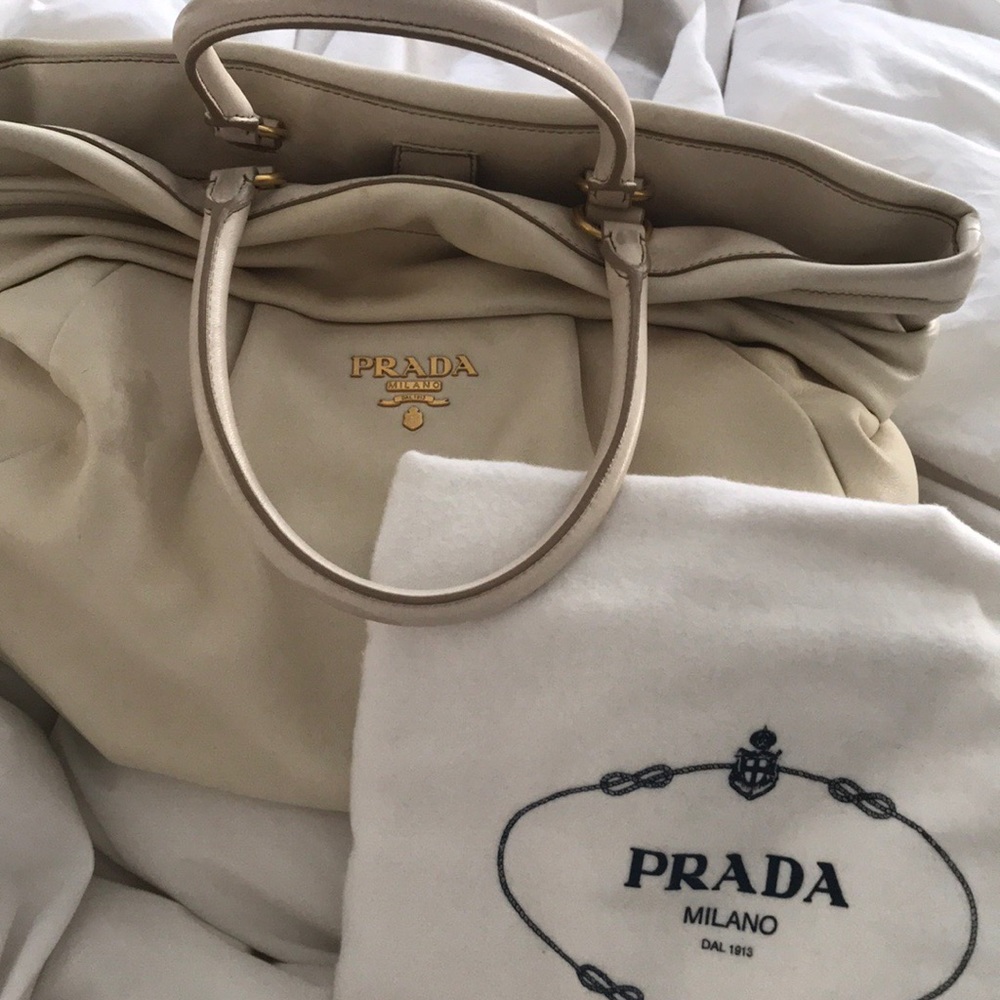 100% authentic Prada Nappa frills Bag